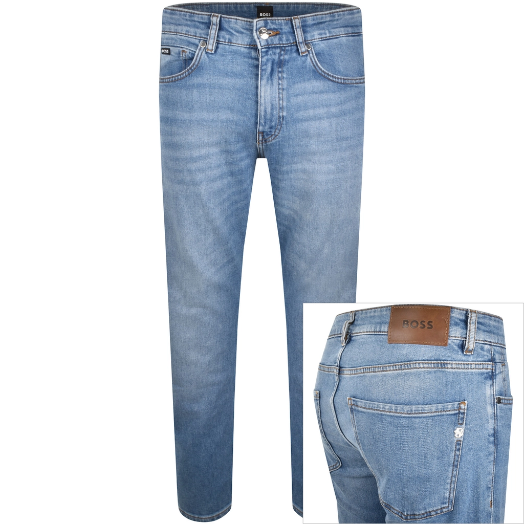 Hugo Boss BOSS Delaware Slim Fit Jeans Light Wash Blue
